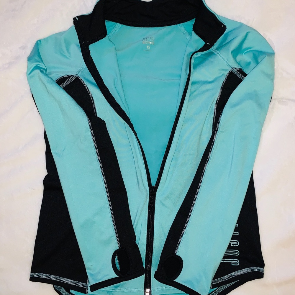 Justice Blue Zip Up Jacket